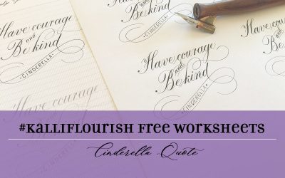 Practice Calligraphy Spacing with this Cinderella Quote