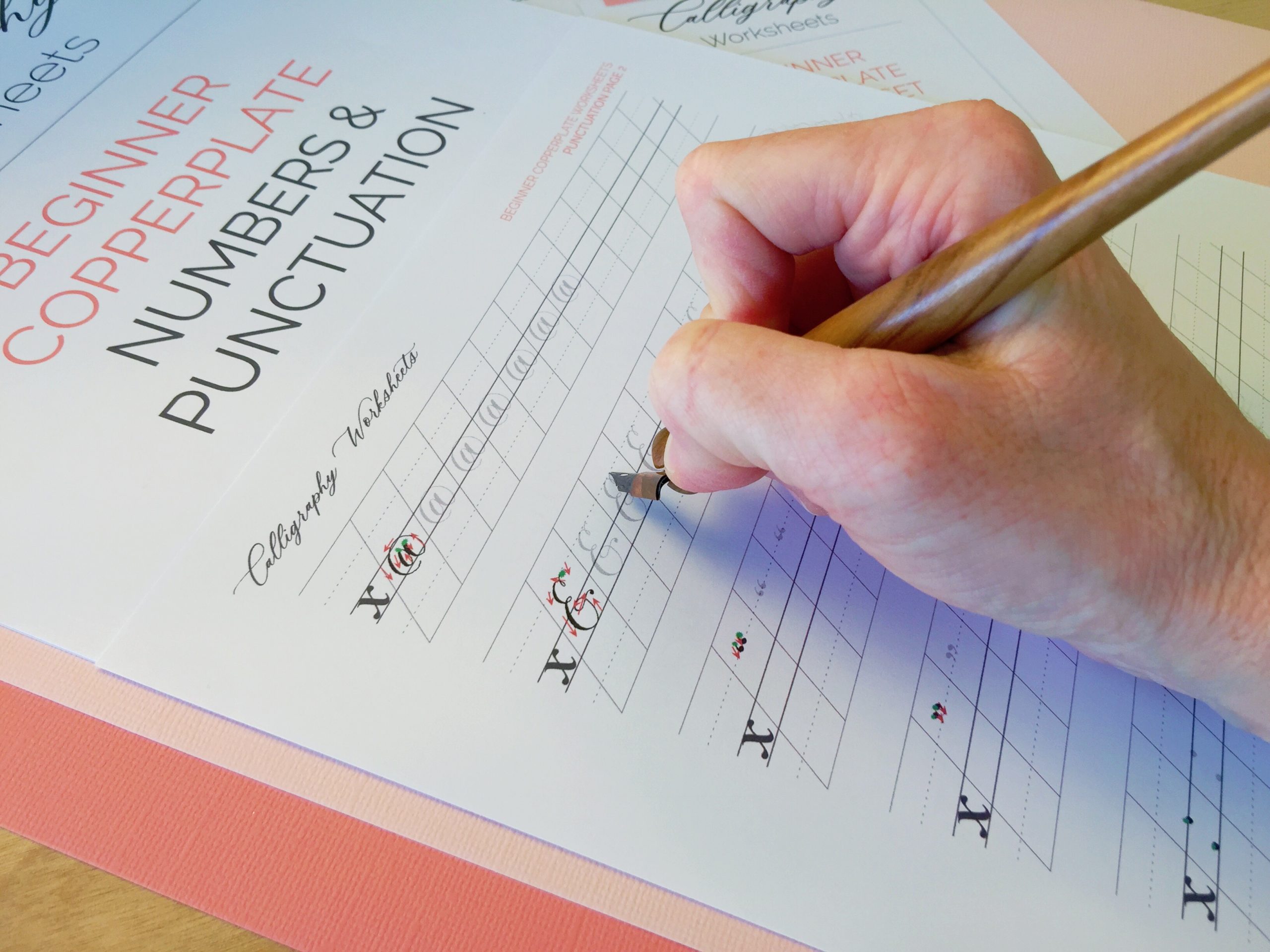 Beginner Copperplate Calligraphy Numbers and Punctuation