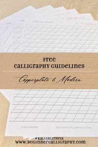 free calligraphy guidelines