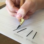 achieving the proper slant in calligraphy